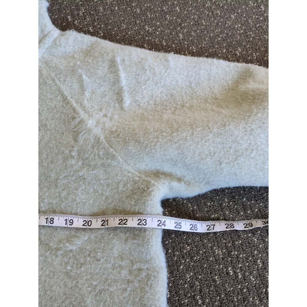 Petros Wool Linen Hoodie Sweater Size Large XL See Measurements Beige Cream - Picture 10 of 12